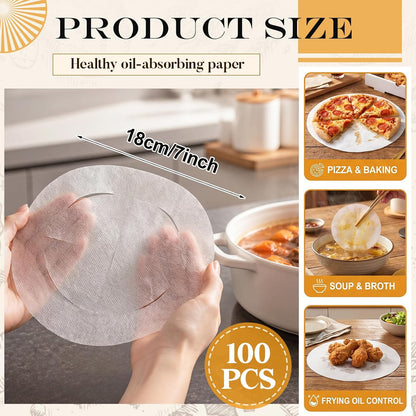 Oil-absorbing kitchen foil