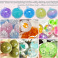 ✨ DIY Stress Ball Making Kit, Includes 6 Filling Packs, 10 Transparent Blank Soft Skins, Expansion Tool, Ideal for Adult Stress Relief, Squishy Maker