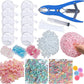 ✨ DIY Stress Ball Making Kit, Includes 6 Filling Packs, 10 Transparent Blank Soft Skins, Expansion Tool, Ideal for Adult Stress Relief, Squishy Maker