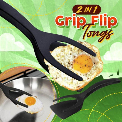 🌞Summer Hot Price Only Today-￡8.99!!🔥Buy 1 Get 1 Free🔥2 In 1 Grip Flip Tongs