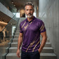 Abstract Print Men's  Shirt, Short Sleeve Slim-Fit Top, Graphic Pattern, Unlined, Plain Surface, Made in Mainland China