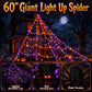 Hairy Spider with Large Web Halloween Outdoor Decoration
