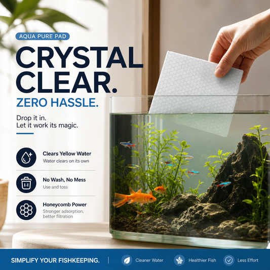 🐠 BUY 1 GET 1 FREE! ✨ AQUARIUM CLARIFYING SHEETS - Crystal Clear Water in 24 Hours, Removes Odors and Impurities, Safe for All Fish and Plants 🌿🔮