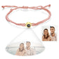 Personalized Photo Projection Couple Bracelet Braided Rope Bracelet Best Gift For Anniversary and Couple