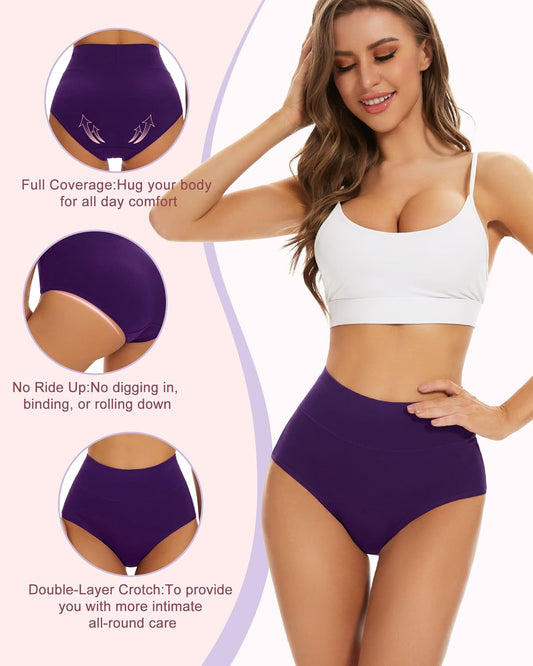 Plus Size High-Waist Hip-Lifting Cotton Panties for Women