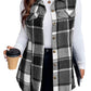 Women's Fall Plaid Lightweight Flannel Vest With Pockets