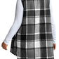 Women's Fall Plaid Lightweight Flannel Vest With Pockets