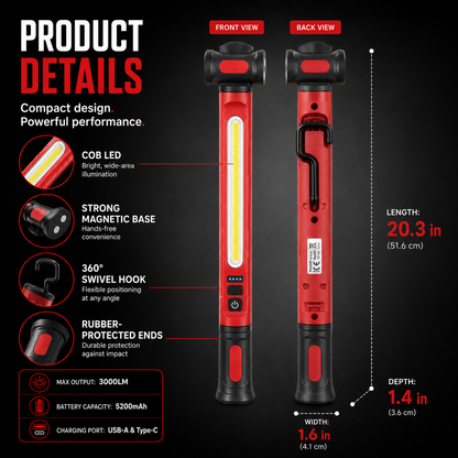 Magnetic & Rechargeable LED Work Light