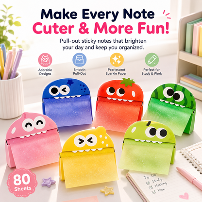 🎨📝Continuous Dispensing Translucent Sticky Notes