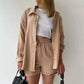 Ladies Two Piece Long Sleeve Shirt Leisure Suit