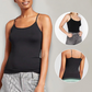 Stretch cotton camisole with built-in bra Normal price