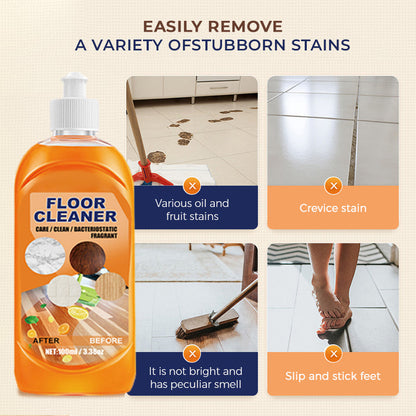 Powerful decontamination floor cleaner