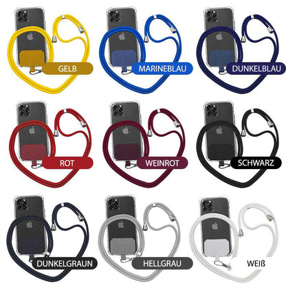 Universal cell phone lanyard with durable nylon patch