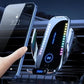 Wireless car charger vent phone holder, ambient light dashboard holder, compatible with iPhone and Android phones, car accessories.