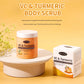 Deeply Nourishing Turmeric Body Scrub Softening Keratin Exfoliating Dead Skin with Cream Balm Salt Liquid Cream Balm Salt Liquid