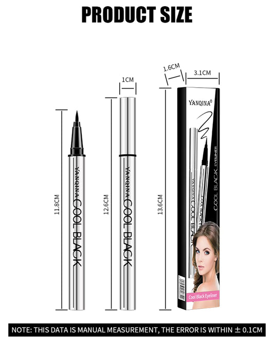 Long-lasting eyeliner -lightweight, waterproof,vegan,cruelty-free,24-hour smooth application,ultra- creamy and silky smooth texture.