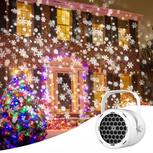 Outdoor Snowflake Christmas LED Stage Lights Rotating Pattern Projector