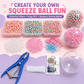 ✨ DIY Stress Ball Making Kit, Includes 6 Filling Packs, 10 Transparent Blank Soft Skins, Expansion Tool, Ideal for Adult Stress Relief, Squishy Maker