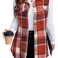 Women's Fall Plaid Lightweight Flannel Vest With Pockets