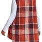 Women's Fall Plaid Lightweight Flannel Vest With Pockets