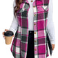 Women's Fall Plaid Lightweight Flannel Vest With Pockets