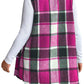 Women's Fall Plaid Lightweight Flannel Vest With Pockets