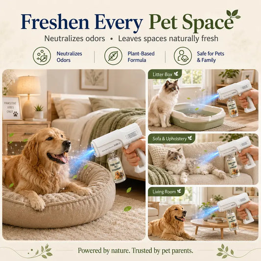 🦠 50% OFF NOW! 🚫 Pet Bio-Enzyme Odor & Stain Remover Spray for Dogs & Cats, Plant-Based Pet-Friendly Formula for Urine, Vomit & Everyday Messes, for Carpet, Furniture, Floors & Home 🏠