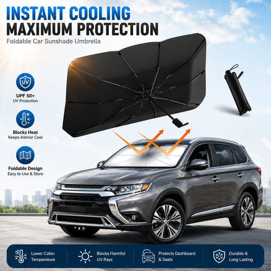 ⏰🔥LIMITED TIME 50% OFF!🔥50K+ SOLD!🛡️☂️ Upgraded Car Windshield Sun Shade Umbrella❄️