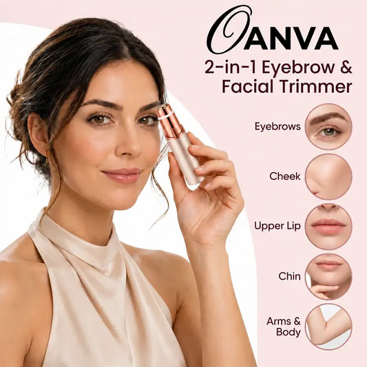 ✂️50% OFF HOT SALE! ✨USB Rechargeable 3-in-1 Multifunctional Electric Trimmer, Portable Precision Eyebrow, Nose & Facial Hair Remover for Women