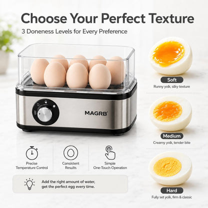 Multifunctional Egg Steamer with Clear Lid