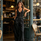 Loose-fitting jumpsuit with wide legs and pockets