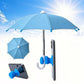 Outdoor cycling mobile sunshade stand for motorcycle umbrella - Compact sun protection and rain protection