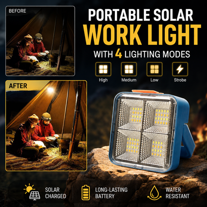 🔥🎁Hot Sale 75% OFF💡Portable Solar Work Light with 4 Lighting Modes