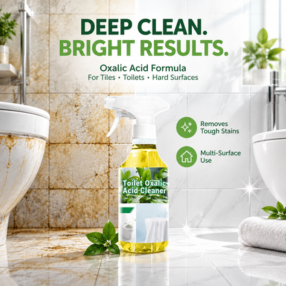 Oxalic acid cleaner for toilets and kitchen tiles – powerful stain remover for concrete floors and toilet bowls