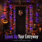 2026 New Halloween 3D Lighted Bats, LED Purple Lighted 3D Bats Halloween Decoration, Upgrade LED Glowing Bat Group Hanging Wall Luminous Glow Clings Multipack