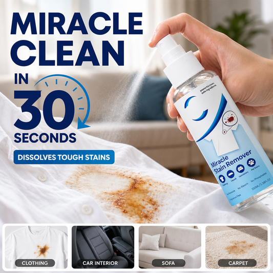 🥳2026 HOT SALE🥳💞50K+ SOLD!💥✨ 50% OFF! Miracle Stain Remover Spray – Lifts grease, wine & coffee in seconds. No scrubbing, just spray & watch it disappear! 🧼💪