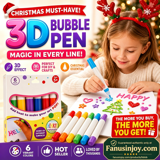 💥LAST DAY BUY 2 GET 1 FREE!!🎁🔮Magic Pen – Draw 3D with one stroke!🎄 DIY Bubble Popcorn Drawing Pens& Buy 3 Pay 2 🔥
