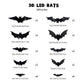 2026 New Halloween 3D Lighted Bats, LED Purple Lighted 3D Bats Halloween Decoration, Upgrade LED Glowing Bat Group Hanging Wall Luminous Glow Clings Multipack