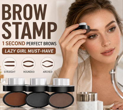 ✨Buy 1 Get 1 Free 🖌️50K+ Sold!!!🖤Eyebrow Stamp Powder Kit with Applicator Brush,  Waterproof Long Lasting 24H Wear Eyebrow Makeup