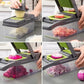 16 in 1 Multifunctional Handle Food Chopper Vegetable Slicer Dicer Cut Kitchen Items