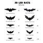 2026 New Halloween 3D Lighted Bats, LED Purple Lighted 3D Bats Halloween Decoration, Upgrade LED Glowing Bat Group Hanging Wall Luminous Glow Clings Multipack