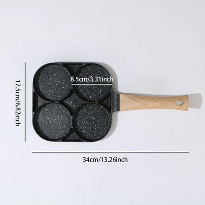 4-in-1 Nonstick Frying Pan: Ideal for Eggs, Bacon, and Burgers