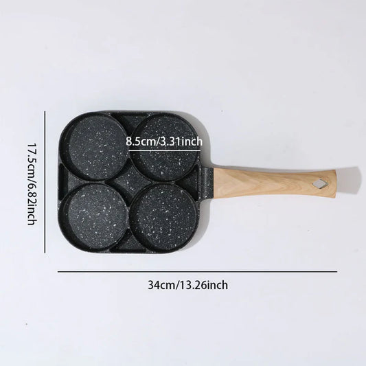 4-in-1 Nonstick Frying Pan: Ideal for Eggs, Bacon, and Burgers