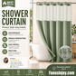 🔥Limited Special 50% OFF！🛁Easy installation, waterproof & privacy protection！🚿Waffle Pattern Shower Curtain