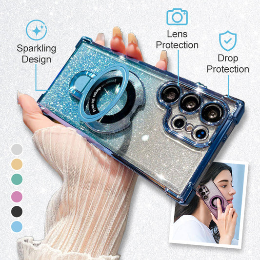 Magnetic Glitter Phone Case For Samsung