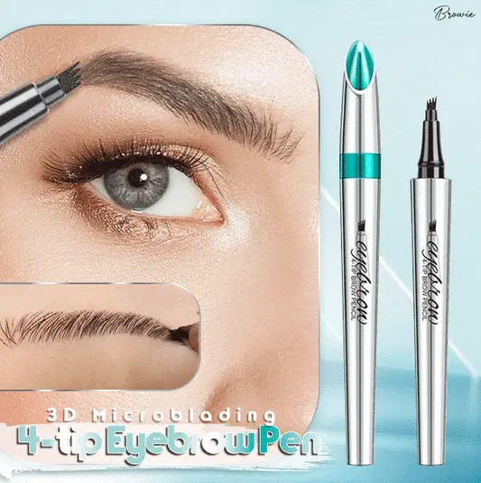 3D Waterproof Microblading Eyebrow Pen 4 Fork Tip Tattoo Pencil (2 pcs)