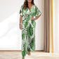 Women's Summer Print Wide Leg Elastic Waist Jumpsuit