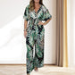 Women's Summer Print Wide Leg Elastic Waist Jumpsuit