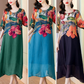 Women's Elegant Flowy Floral Print Plus Size Dress