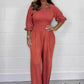 Women's Summer Elastic Waist Jumpsuit